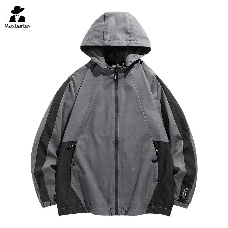New Autumn Casual Jacket Men's Outdoor Multifunctional Waterproof Windbreaker Hiking Camping Young and Middle-aged Hooded Coat