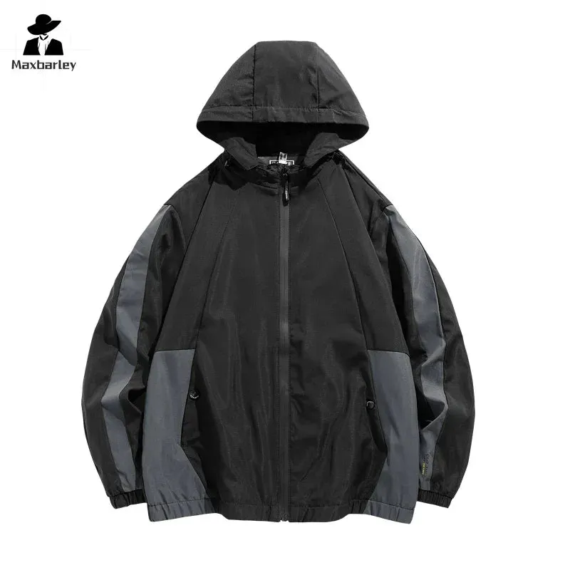 New Autumn Casual Jacket Men's Outdoor Multifunctional Waterproof Windbreaker Hiking Camping Young and Middle-aged Hooded Coat