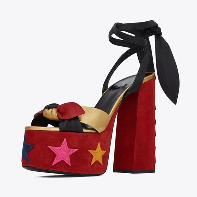 New Big Size 34-43 Ladies High Heels Platform Sandals Shoes Woman Party Runway Show Summer Luxury Sandals