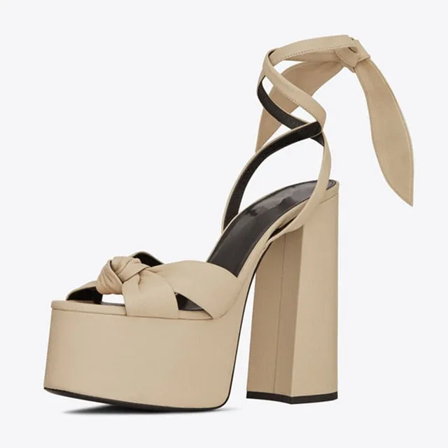 New Big Size 34-43 Ladies High Heels Platform Sandals Shoes Woman Party Runway Show Summer Luxury Sandals