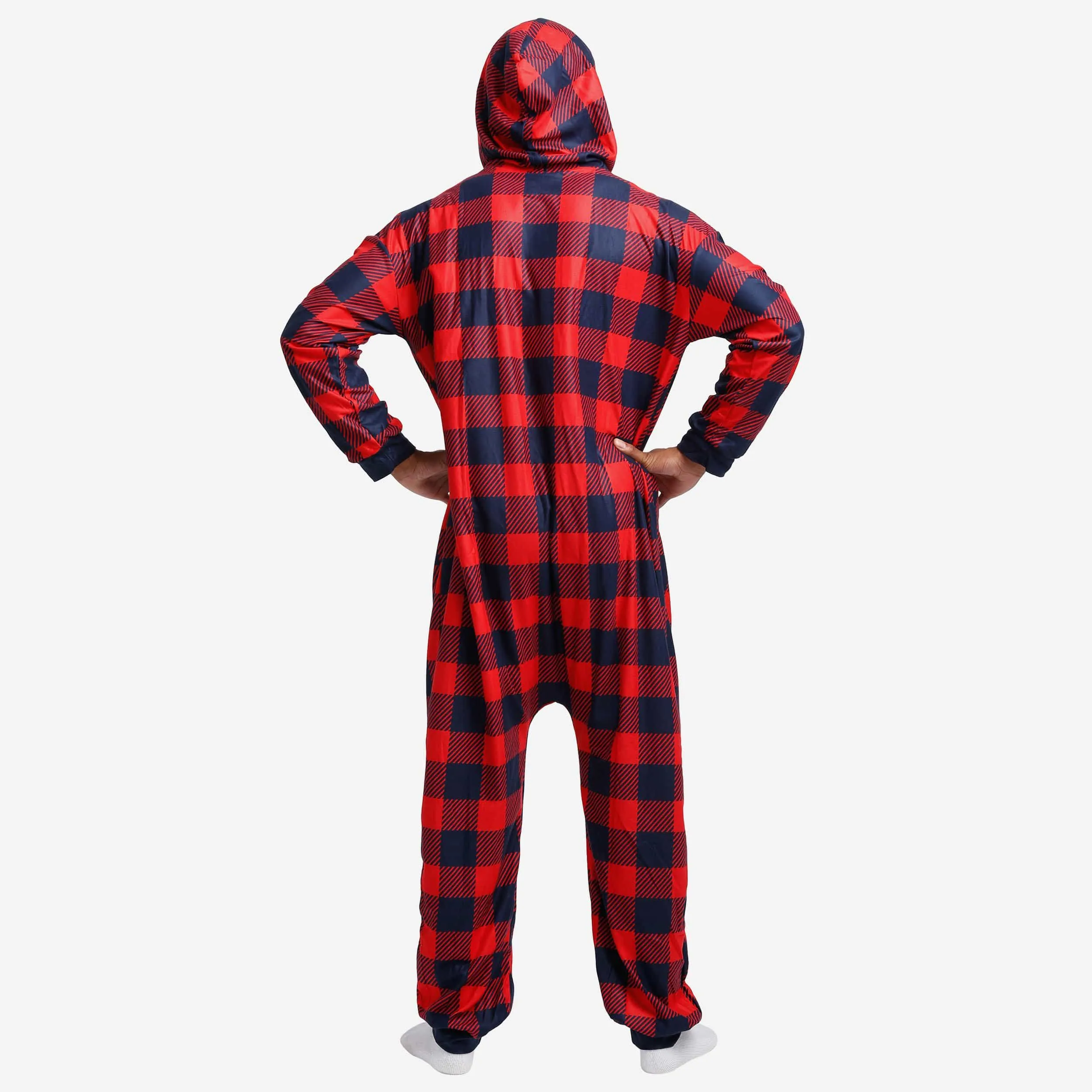 New England Patriots Plaid One Piece Pajamas