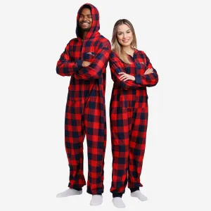 New England Patriots Plaid One Piece Pajamas
