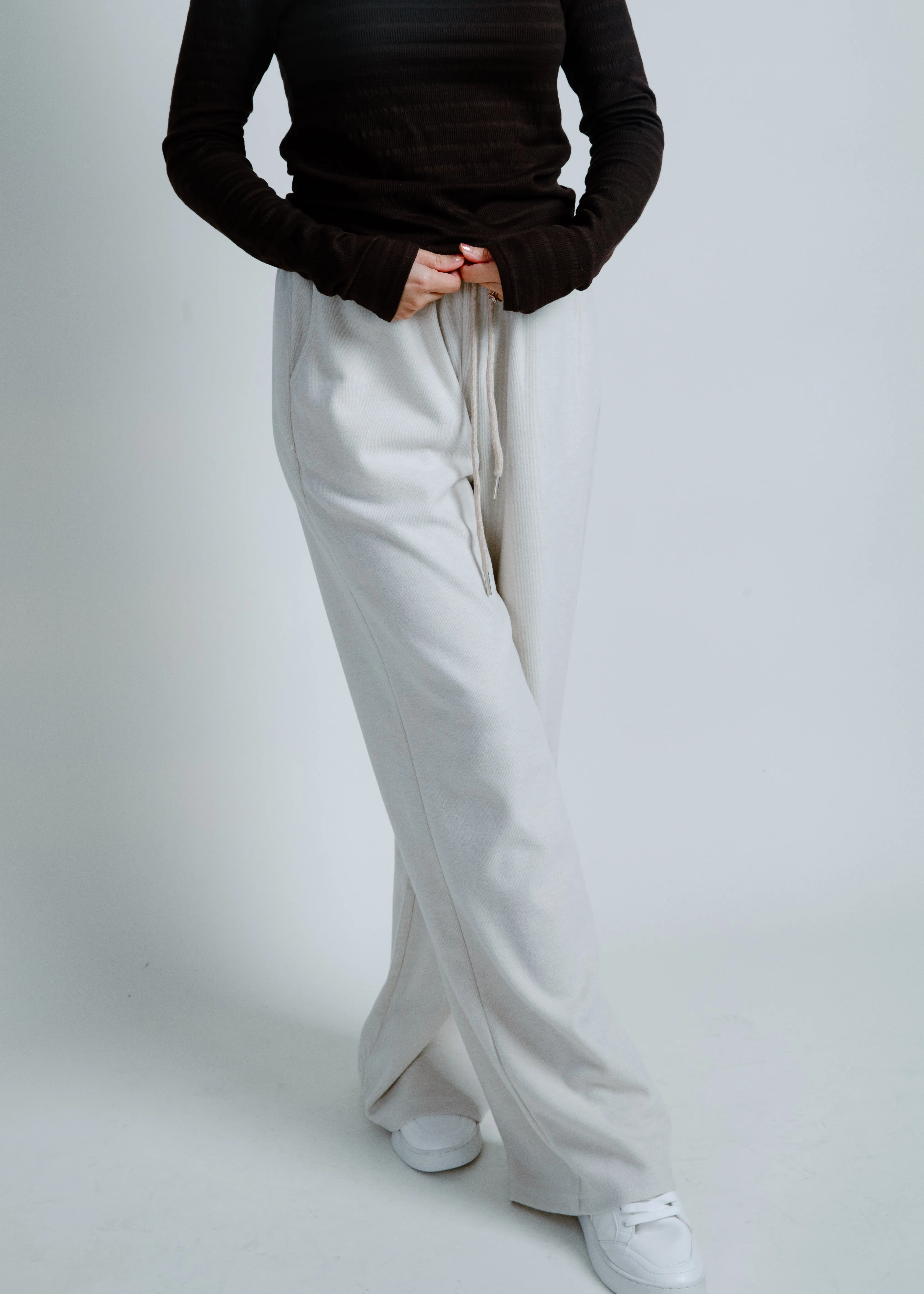 Night In Wide Leg Pants - Cream