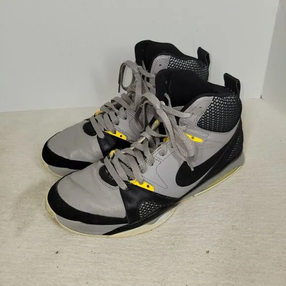 Nike Shoes Mens Size 11 Gray Yellow Air Ultra Force Sneaker 2013 555087-001 Shoe
