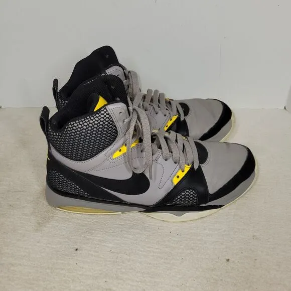 Nike Shoes Mens Size 11 Gray Yellow Air Ultra Force Sneaker 2013 555087-001 Shoe