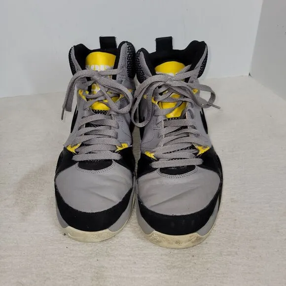 Nike Shoes Mens Size 11 Gray Yellow Air Ultra Force Sneaker 2013 555087-001 Shoe