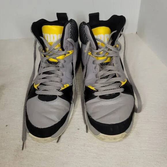 Nike Shoes Mens Size 11 Gray Yellow Air Ultra Force Sneaker 2013 555087-001 Shoe