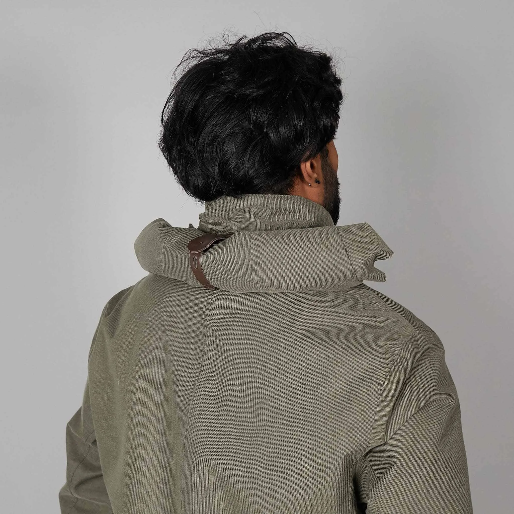 Norwegian Rain Caban Single Breasted Rain Coat Olive