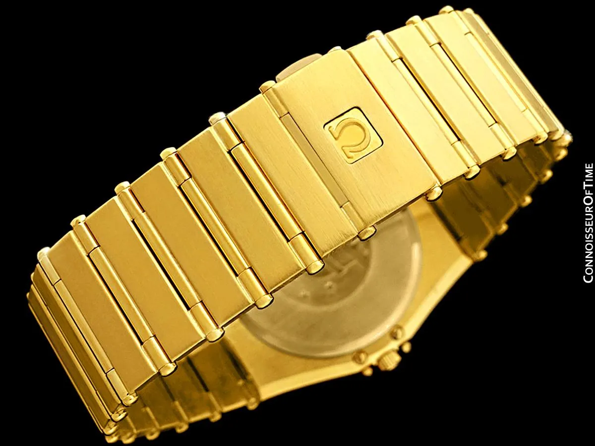Omega Constellation Mens 35mm, Quartz, Date - 18K Gold Plated & Diamonds