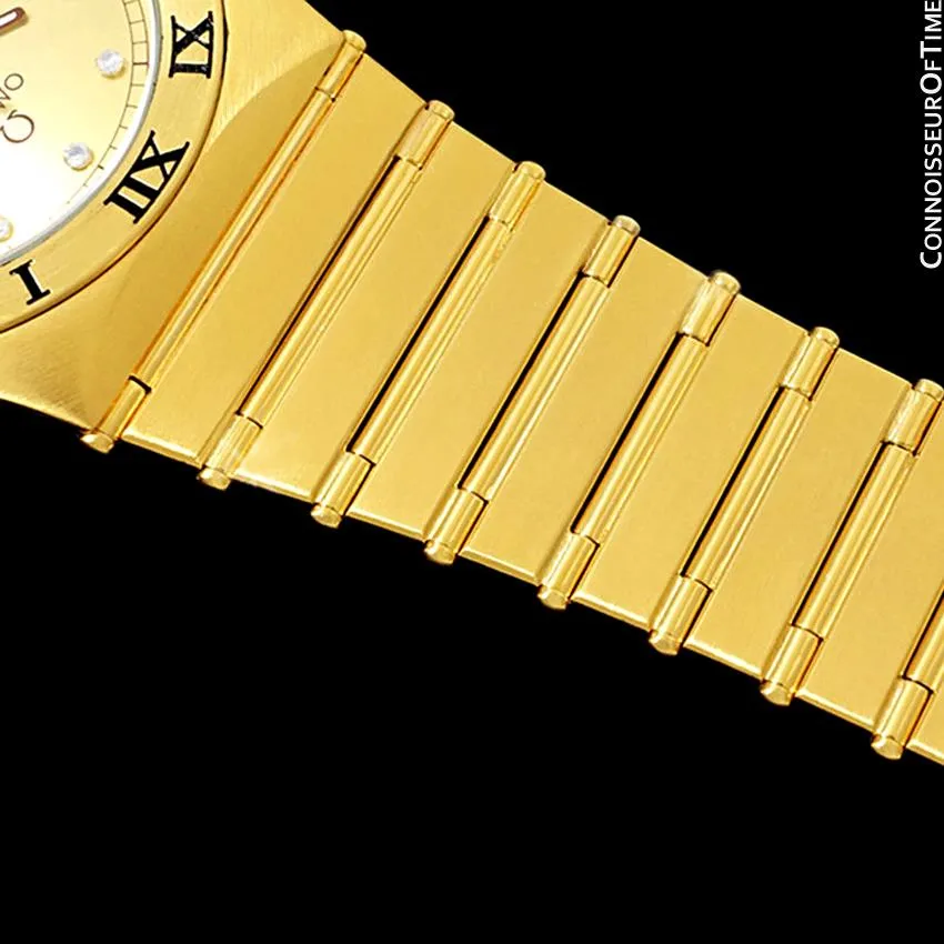 Omega Constellation Mens 35mm, Quartz, Date - 18K Gold Plated & Diamonds