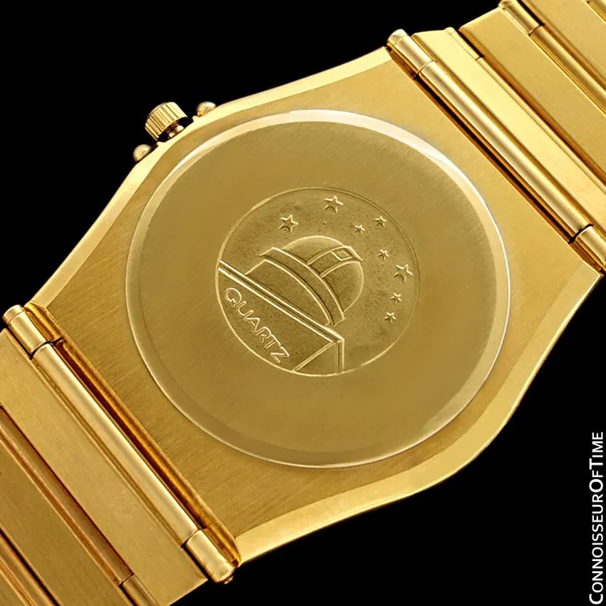 Omega Constellation Mens 35mm, Quartz, Date - 18K Gold Plated & Diamonds