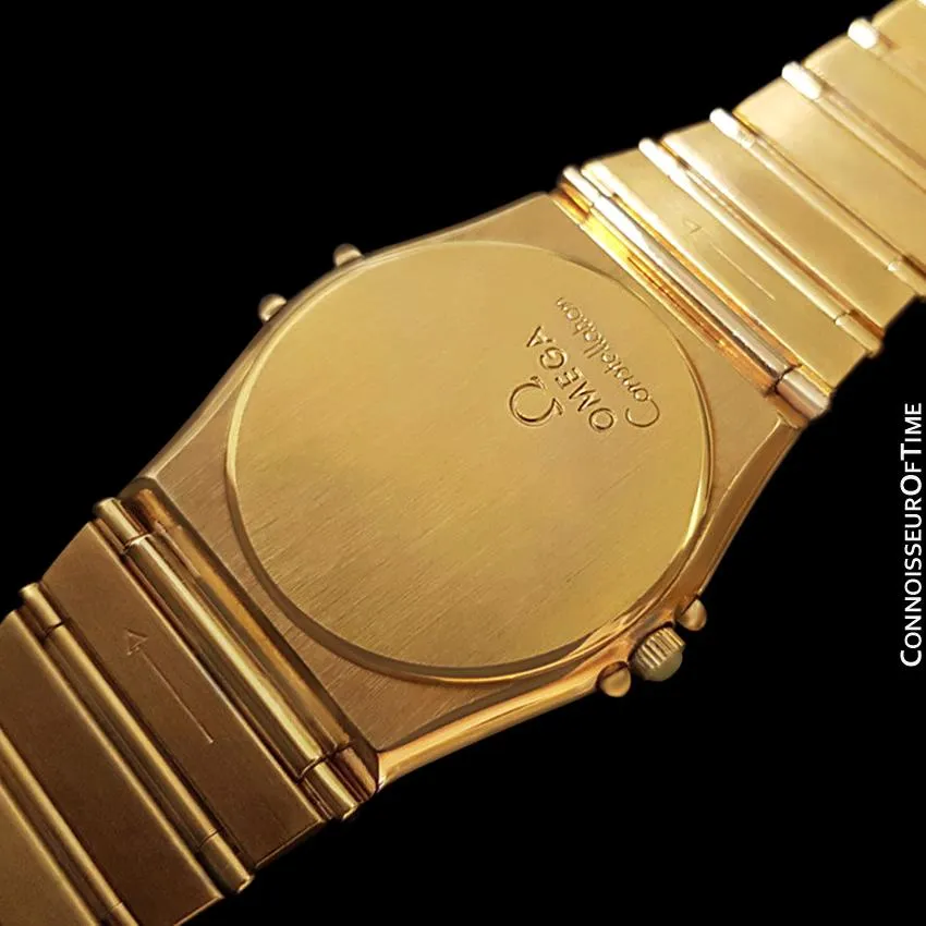 Omega Constellation Mens 35mm, Quartz, Day Date - 18K Gold Plated and Diamonds