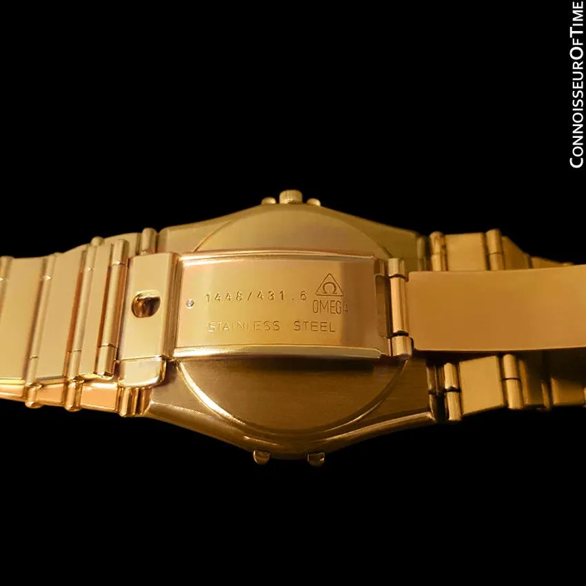 Omega Constellation Mens 35mm, Quartz, Day Date - 18K Gold Plated and Diamonds