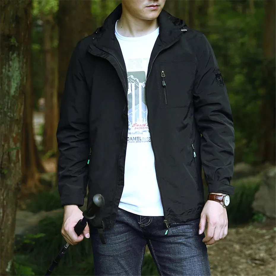 Outdoor Jacket Men Waterproof Jacket Coat Fashion Casual Camping Jackets Male Outerwear Green Windbreaker Big Size 5XL