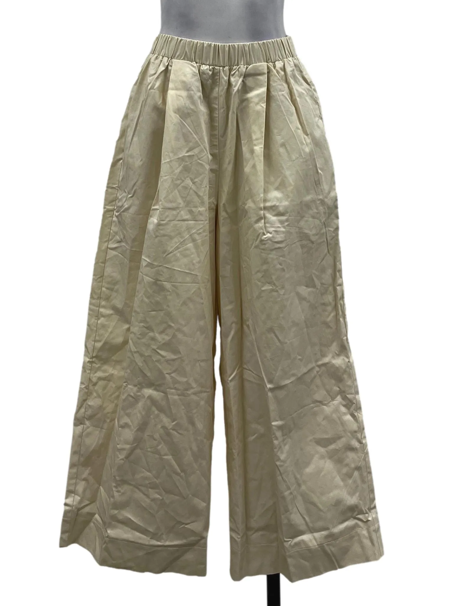 Pale Yellow Elastic Pants OSN