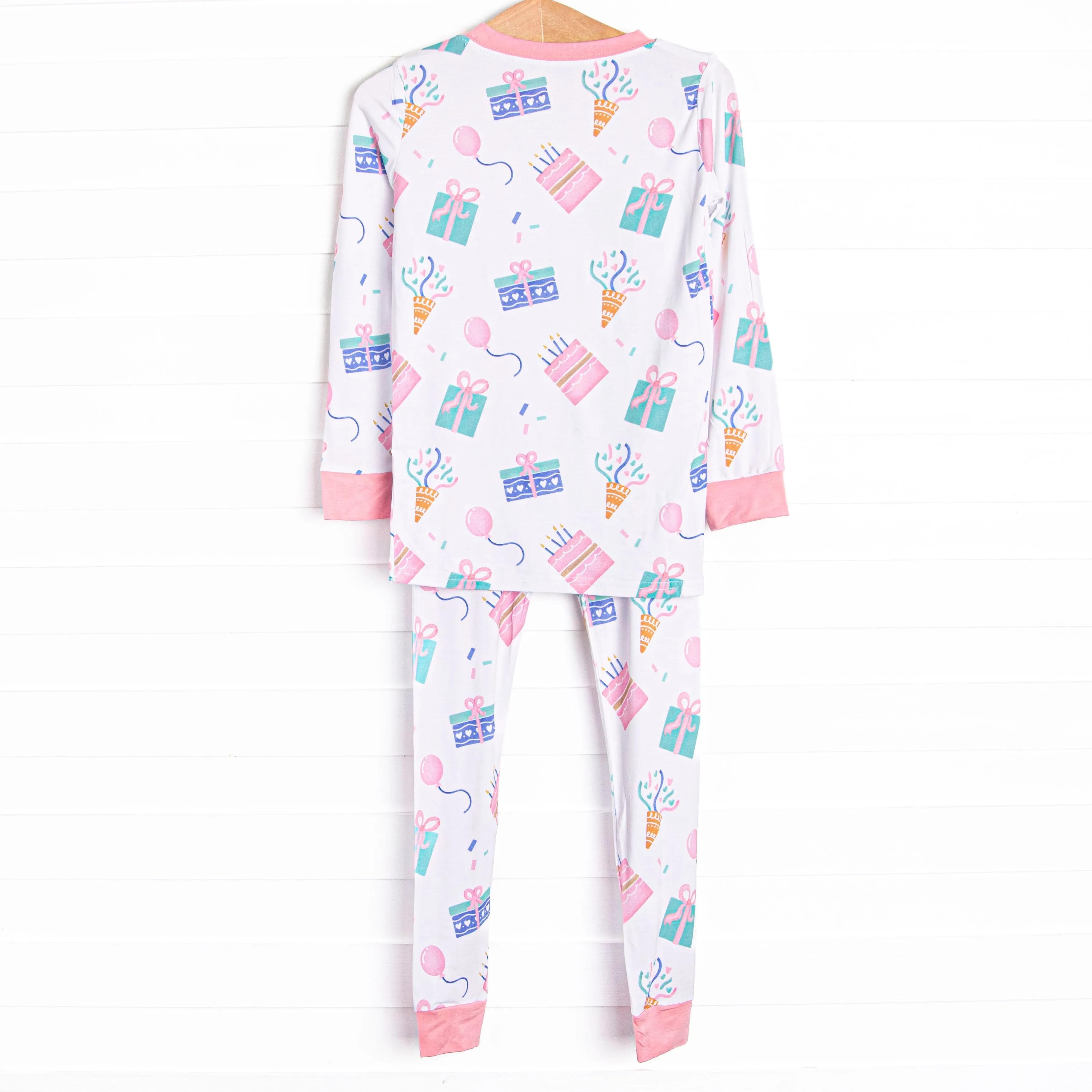 Party Favor Fun Bamboo Pajama Set, Pink