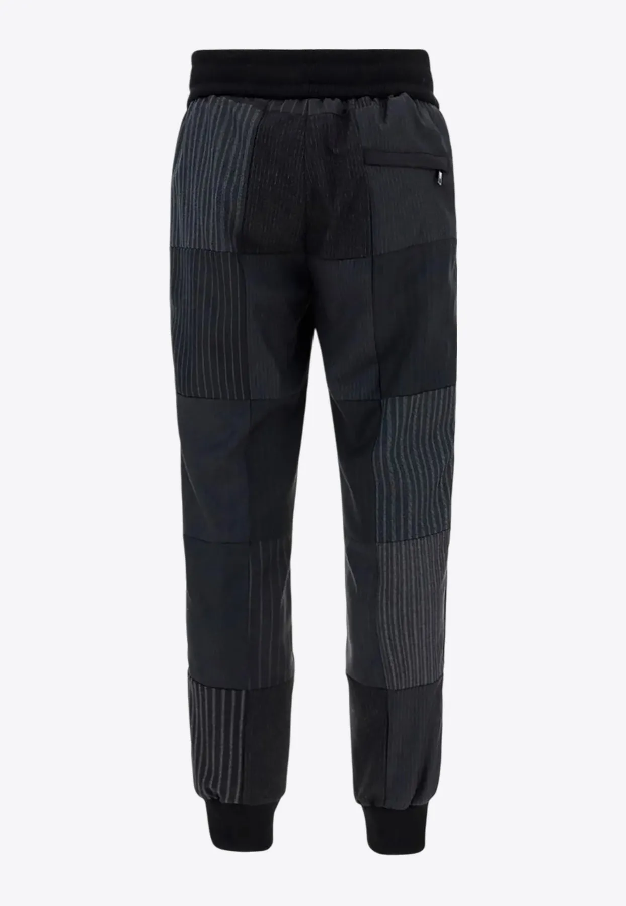 Patchwork Drawstring Track Pants