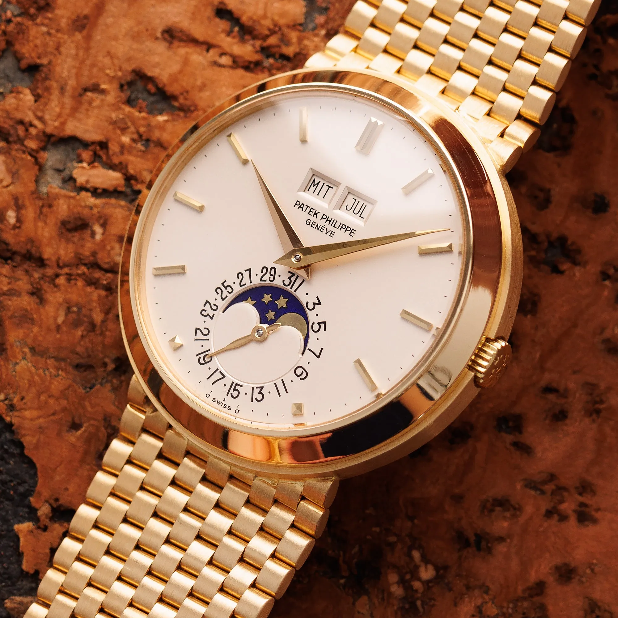 Patek Philippe Yellow Gold Perpetual Calendar Watch Ref. 3448, Possibly Unique (Private Sale)
