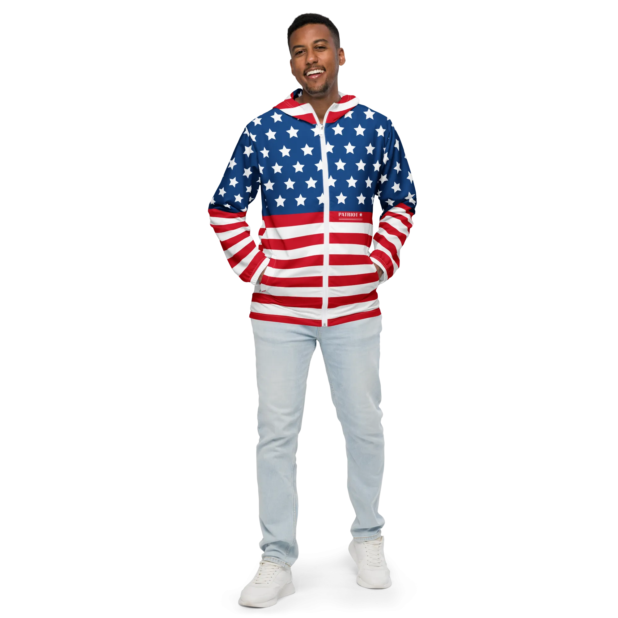Patriot Stars and Stripes Men’s Windbreaker