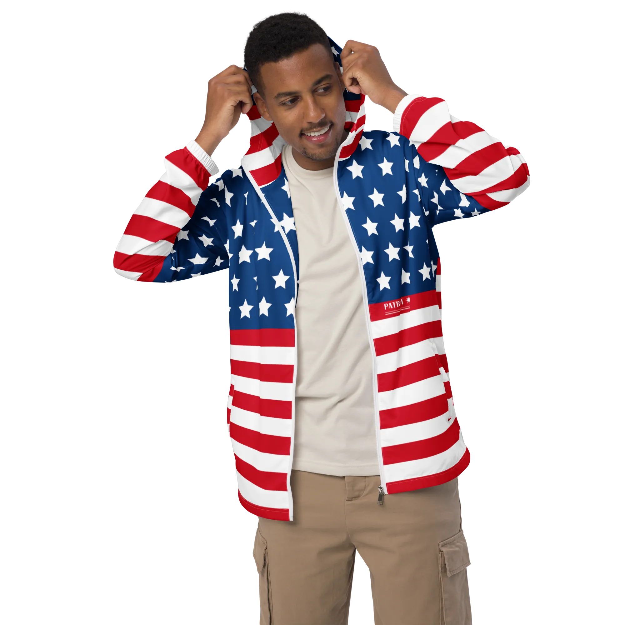 Patriot Stars and Stripes Men’s Windbreaker