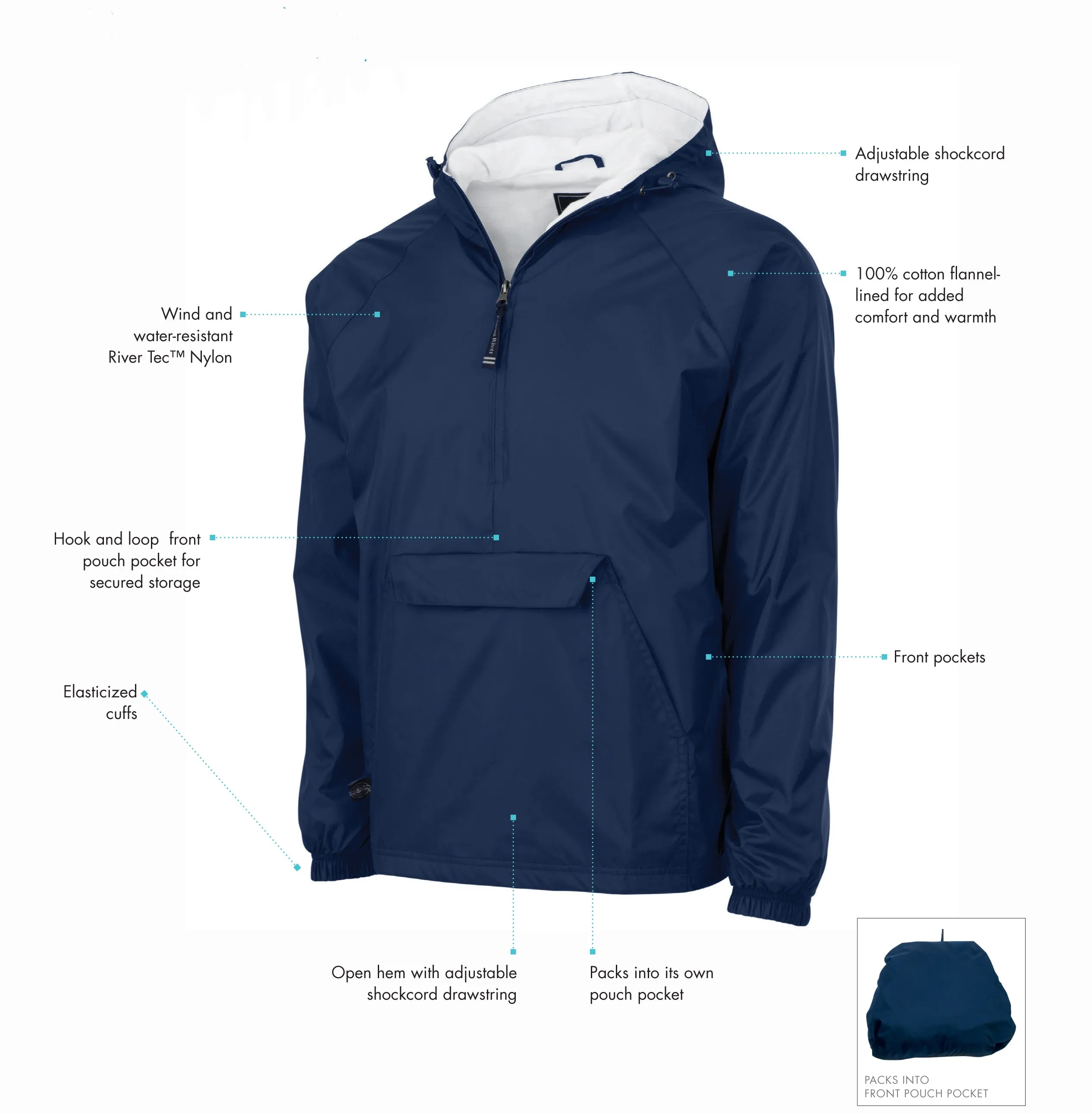 Pi Kappa Phi Flannel Lined Windbreaker - Letters