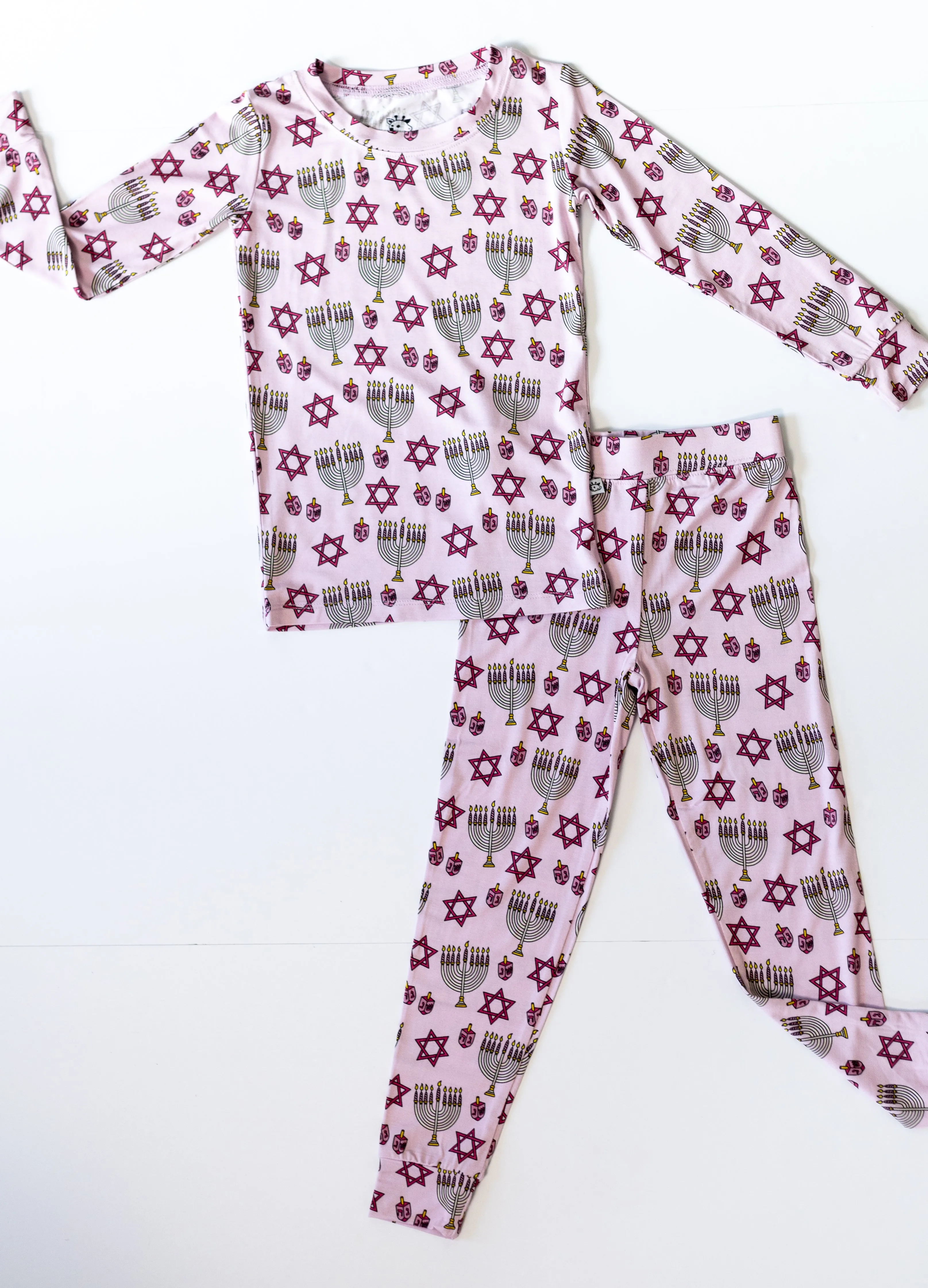 Pink Dreidel Two-Piece PJs