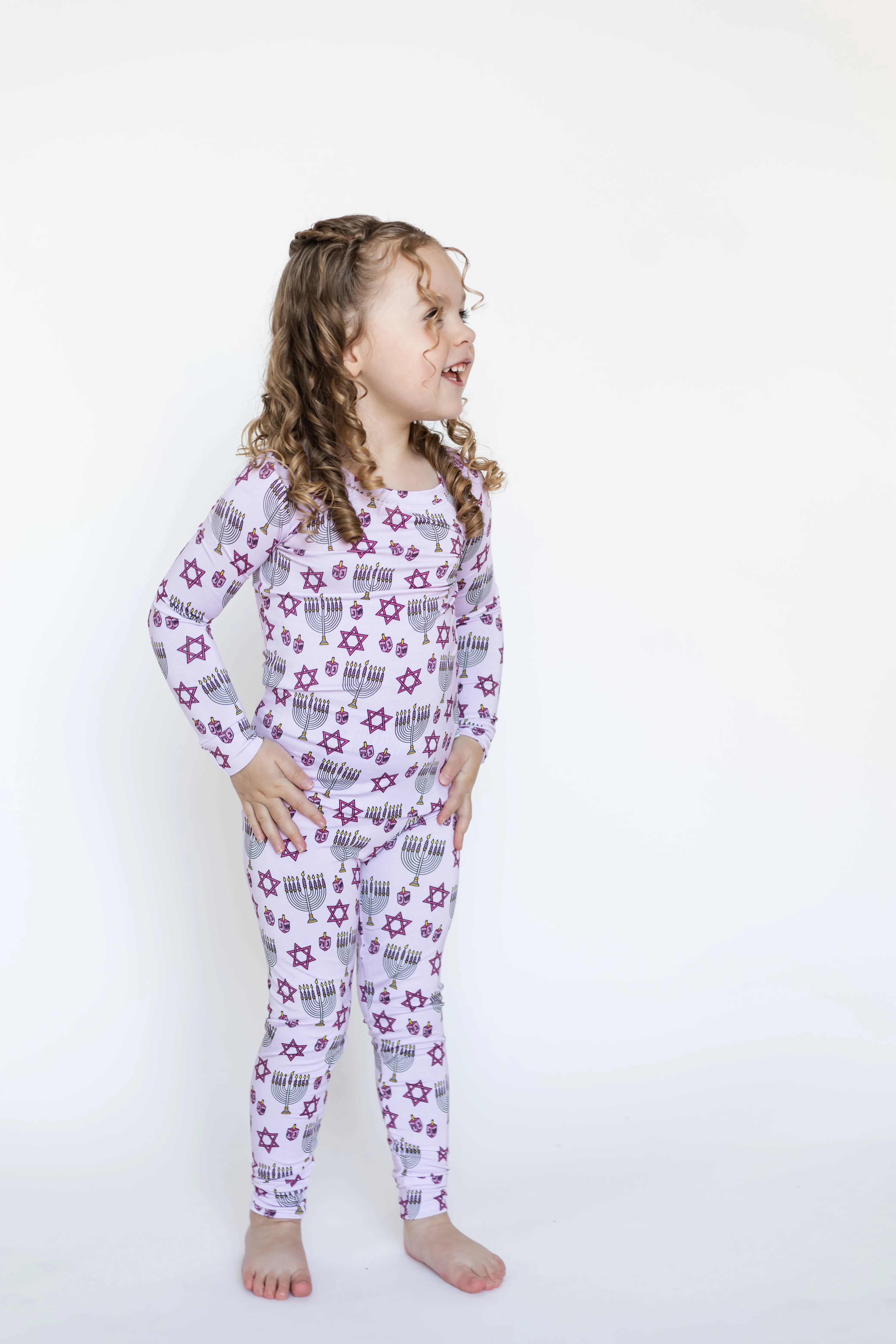 Pink Dreidel Two-Piece PJs