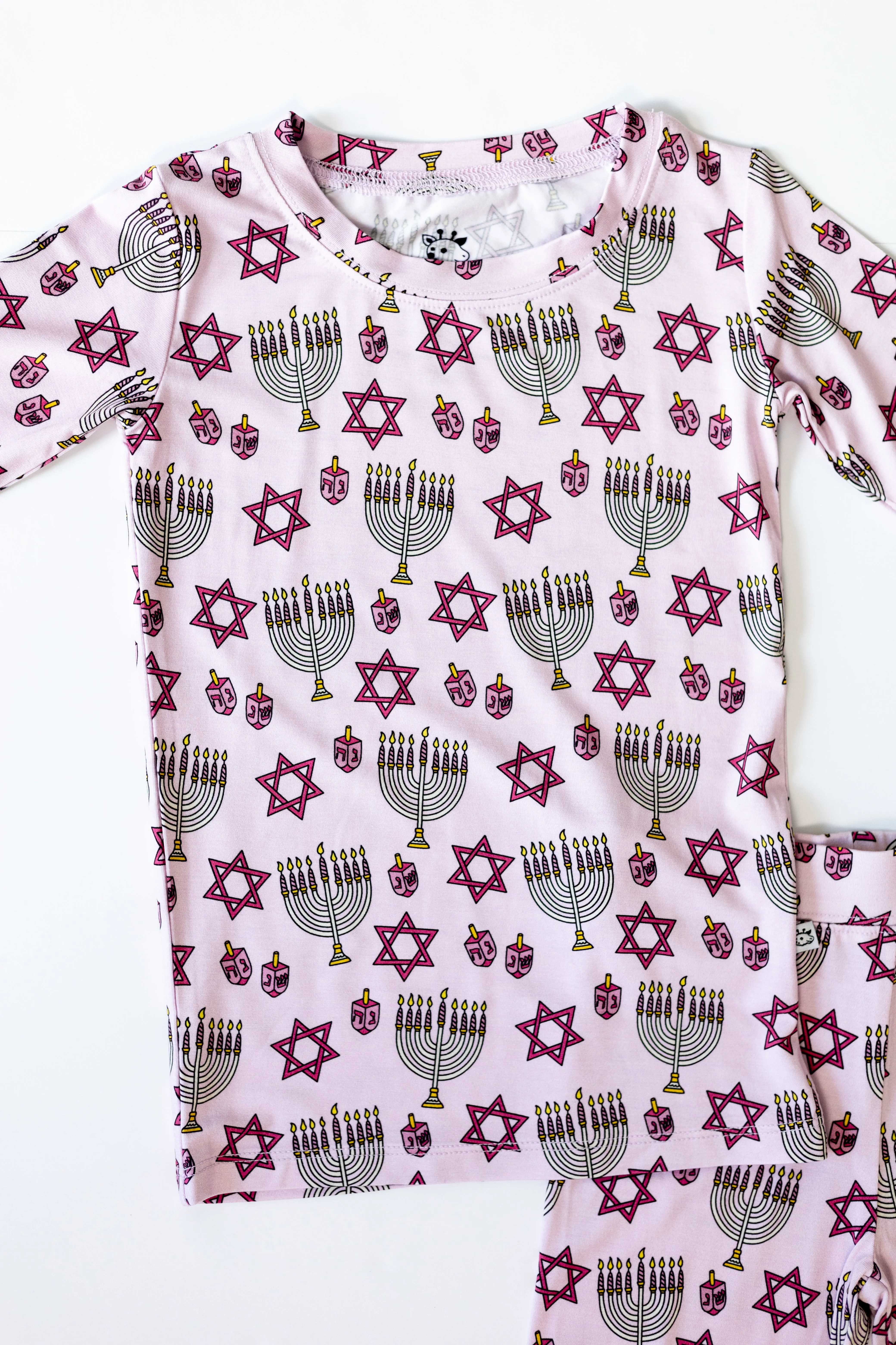 Pink Dreidel Two-Piece PJs