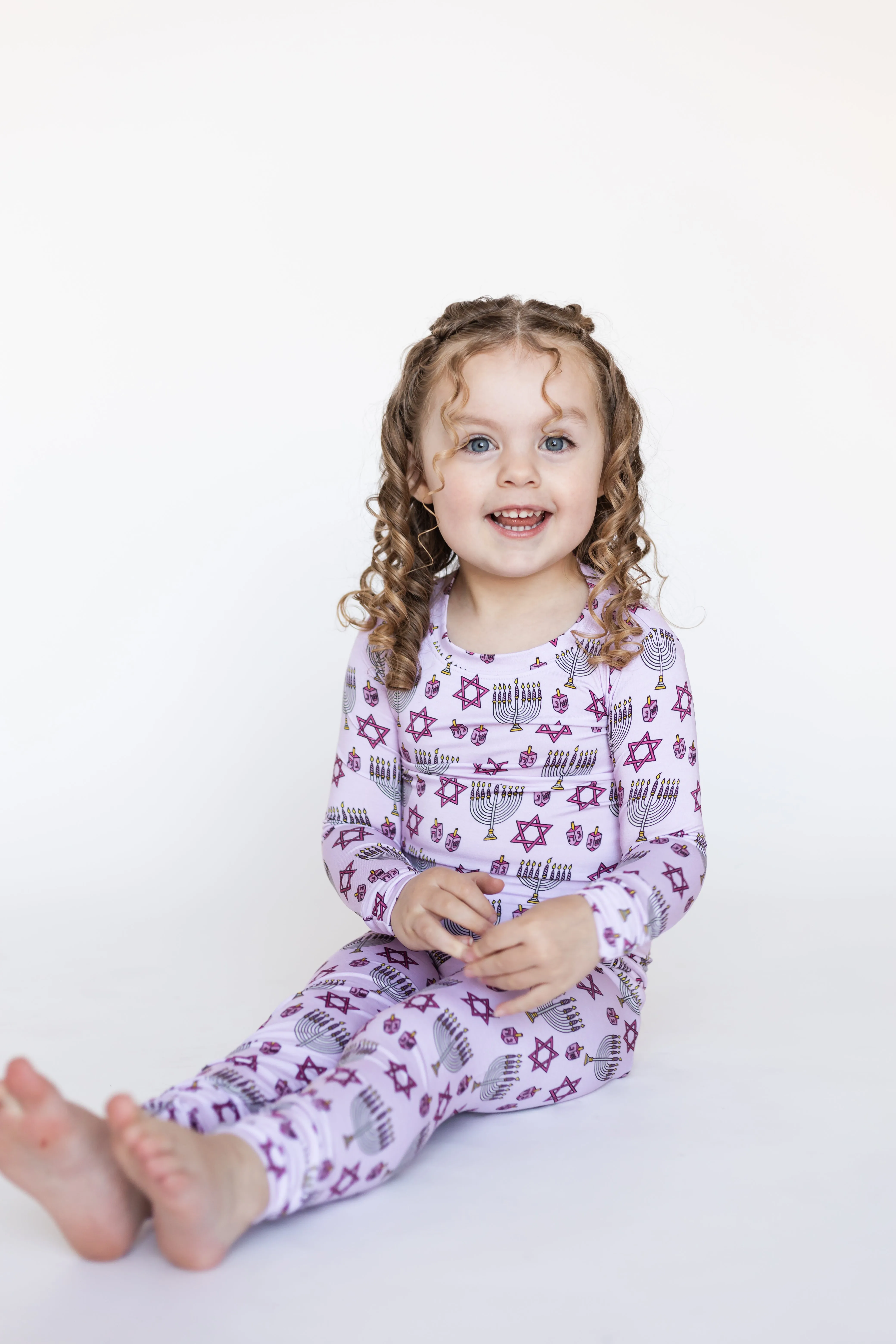 Pink Dreidel Two-Piece PJs