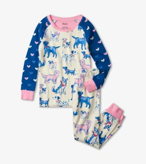 Pink Pups Pajama Set