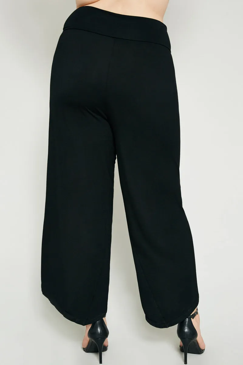 Plus High Waist Capri Pants
