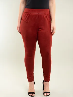 PLUS SIZE ELASTIC WAIST SKINNY PANTS