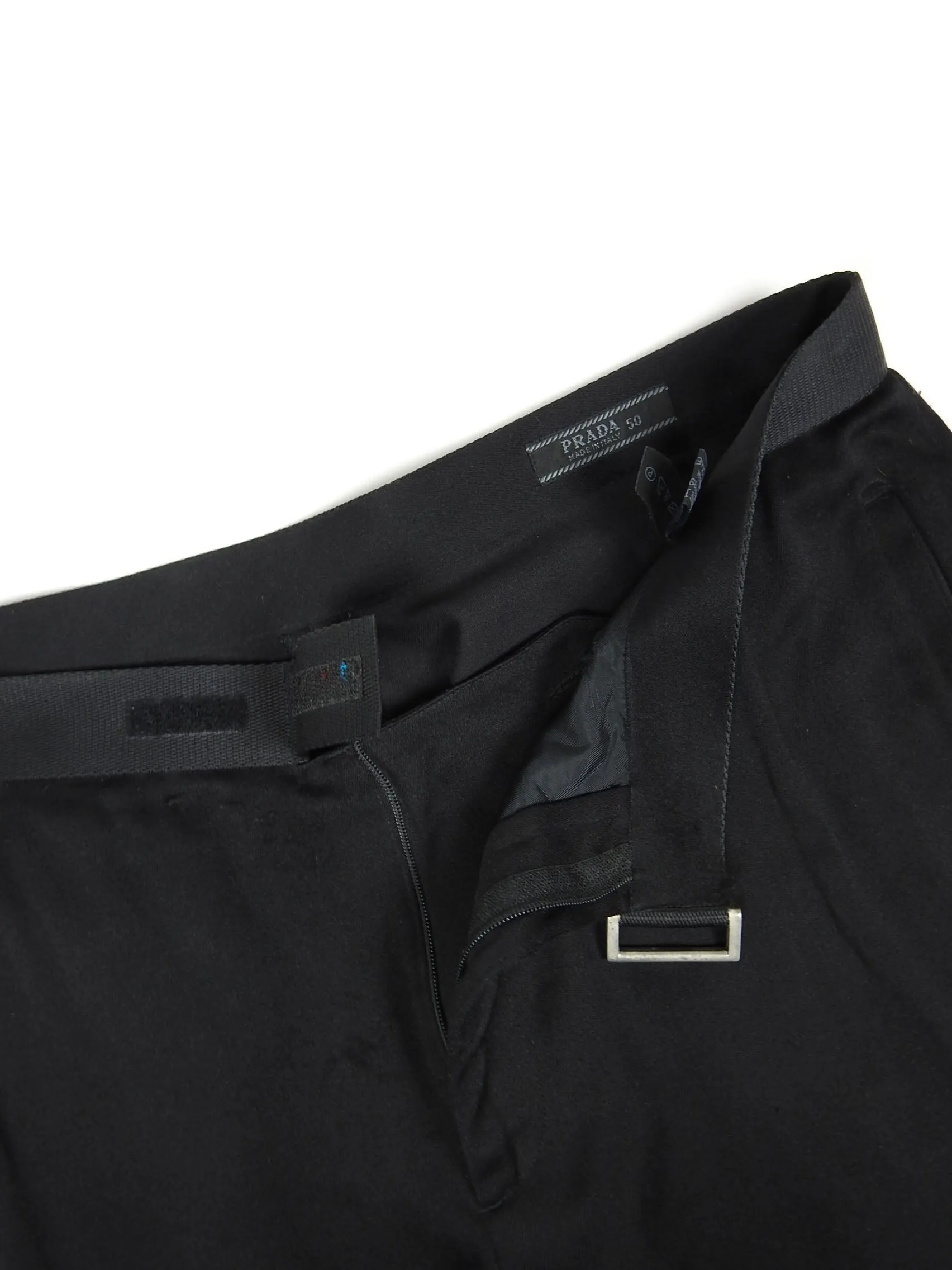 Prada Black Belted Pants Size 50