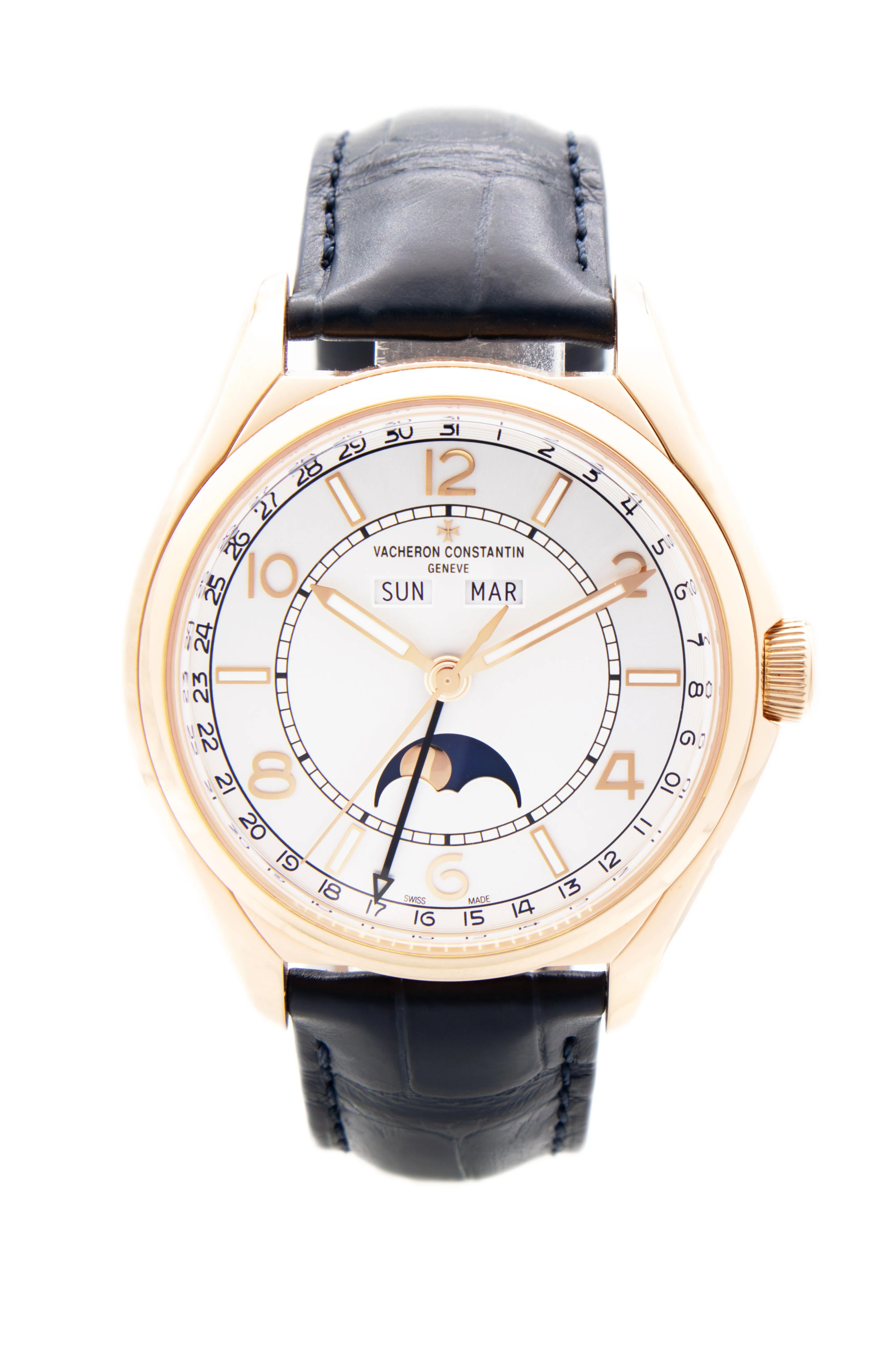 Pre-Owned 18k RG Vacheron Constantin Triple Cal Moonphase