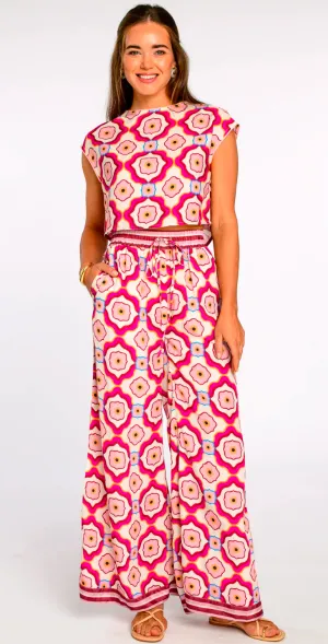 Presley Pant Trellis Pink