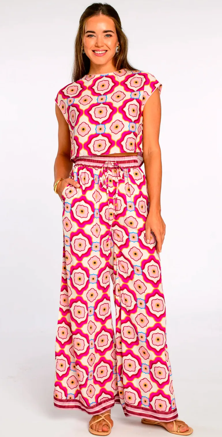 Presley Pant Trellis Pink