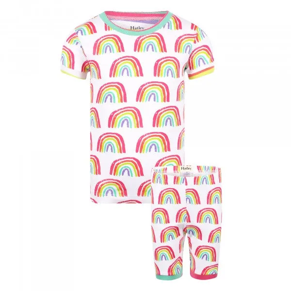 Pretty Rainbows Organic Cotton Shorts Pajama Set