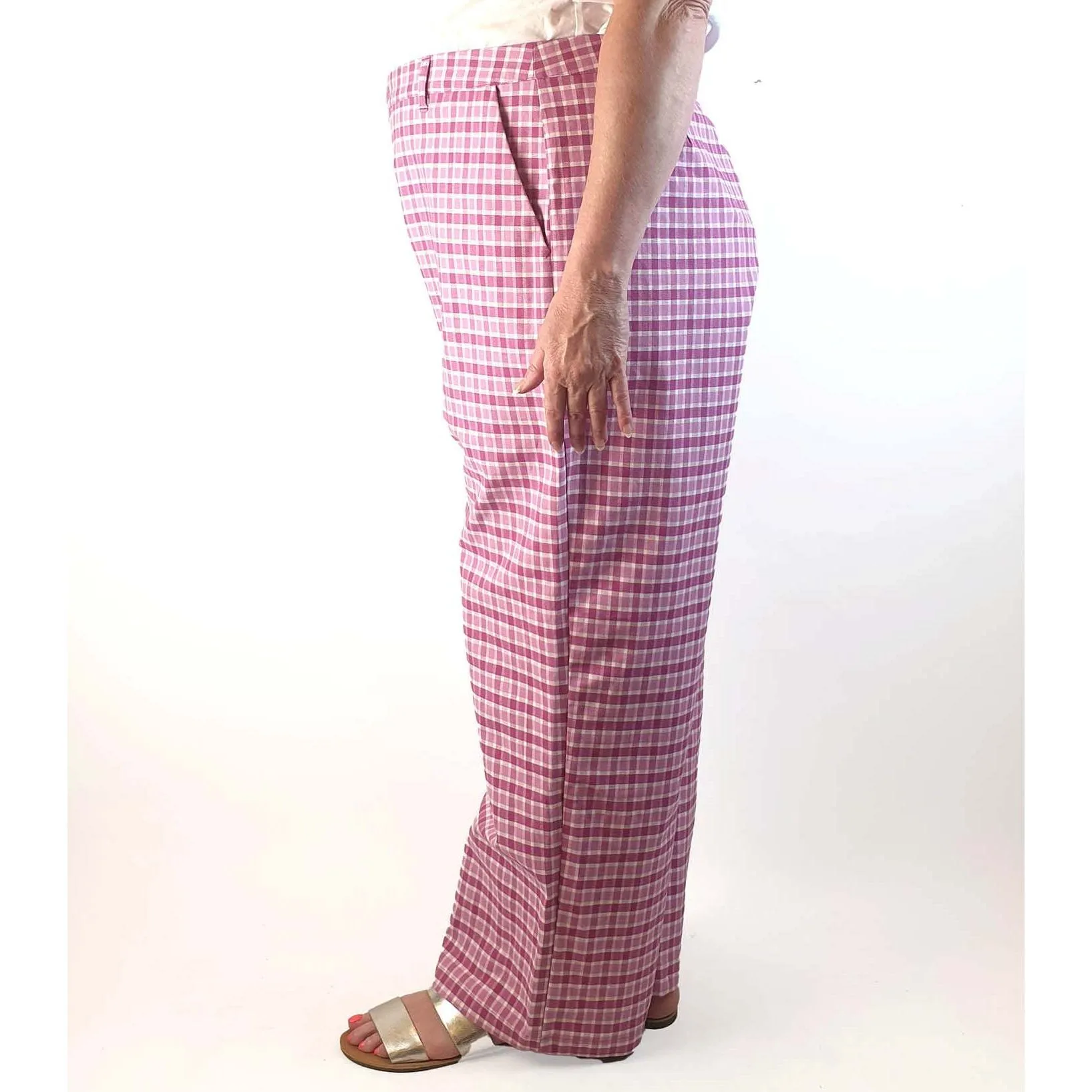 Princess Highway pink gingham pants size 20