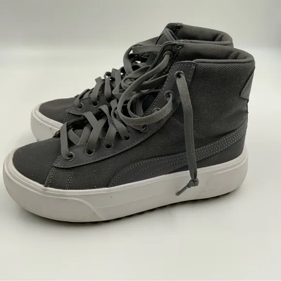 Puma Kaia Mid Platform Sneaker Gray. Women’s Size 7.5.