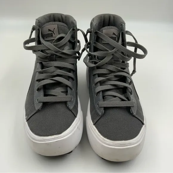 Puma Kaia Mid Platform Sneaker Gray. Women’s Size 7.5.