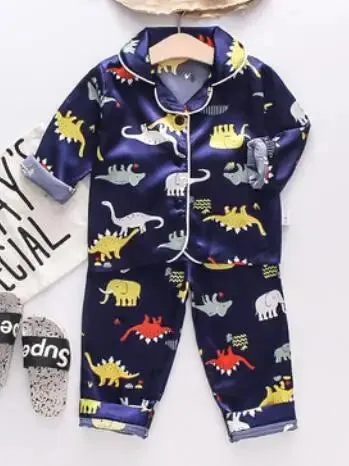 Pure Color Pajamas Kids Sleep Wear