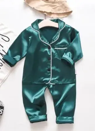Pure Color Pajamas Kids Sleep Wear