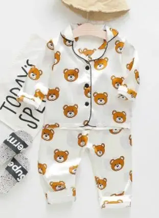 Pure Color Pajamas Kids Sleep Wear