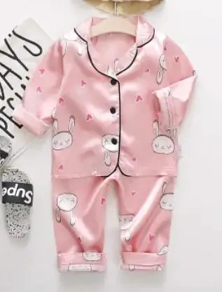 Pure Color Pajamas Kids Sleep Wear