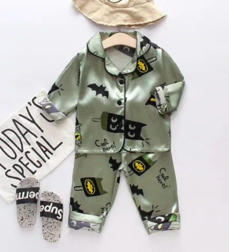 Pure Color Pajamas Kids Sleep Wear