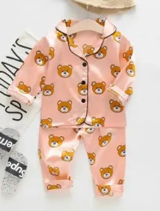 Pure Color Pajamas Kids Sleep Wear