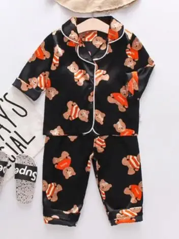 Pure Color Pajamas Kids Sleep Wear