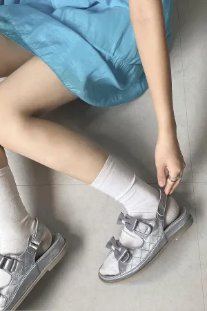 Quilted Sandals w/Bows