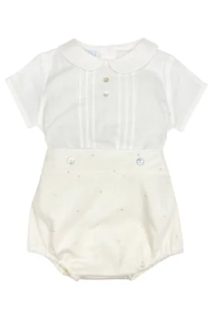 "Ansel" Ivory Polka Dot Shirt & Jam Pants