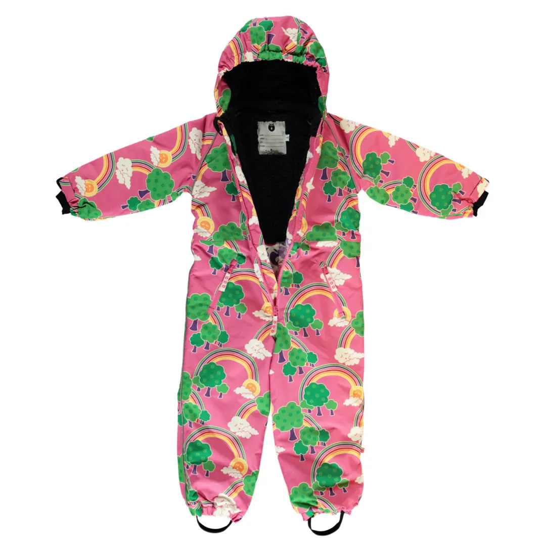 Rainbow Landscape One Piece Snowsuit in Pink - 2 Left Size 6-12 month & 1-2 years